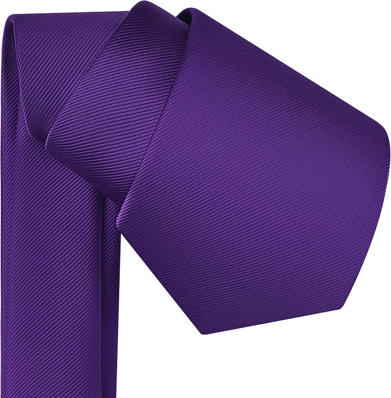 Branduce 63'' XL Tie Mens Extra Long Solid Woven Necktie for Men Big and Tall + Gift Box - Image 3